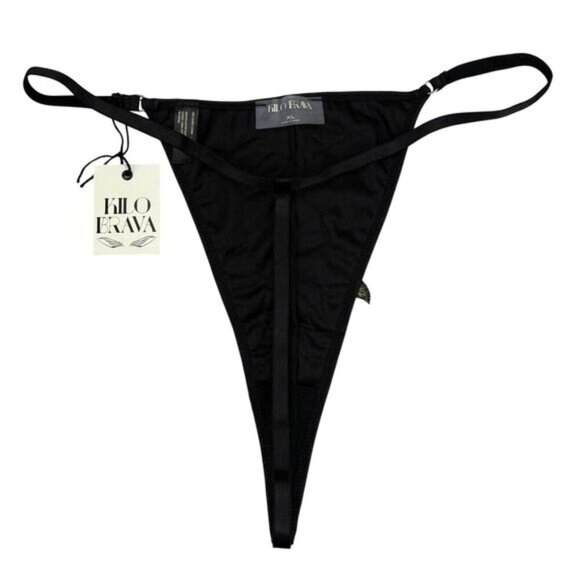 NWT KILO BRAVA Floral Crushed Velvet Low Rise G-String Sz XL - Picture 8 of 9